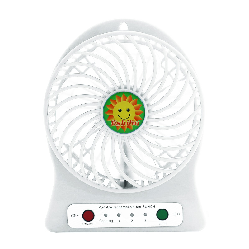 Sommerluftkøling Lithiumdrevet elektronisk genopladelig ventilator Bærbar Power Bank ventilator